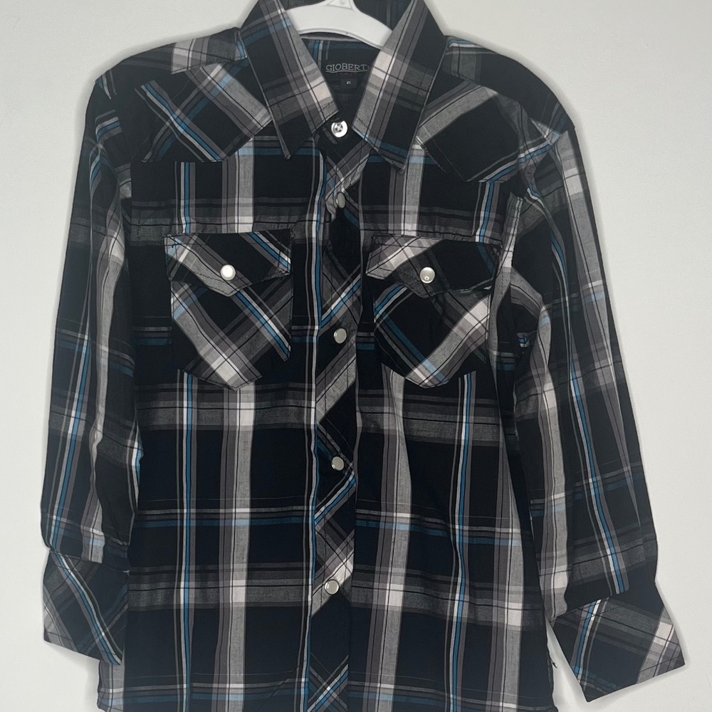 Gioberti Italy Boys Plaid Shirt Size 6